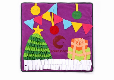 Merry Christmas Dog Puzzle Snuffle Mat