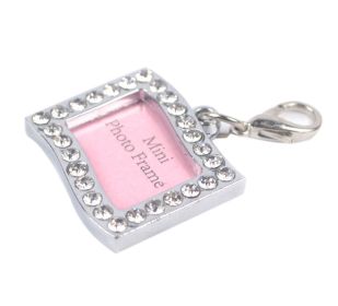 Rectangle Rhinestone Writable Name Telephone ID Tags