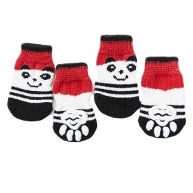 Panda Knitted Dogs Socks Paw Protection Indoor Wear