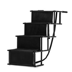 Foldable Metal Stair Ramp for Large Dogs; 4-Level