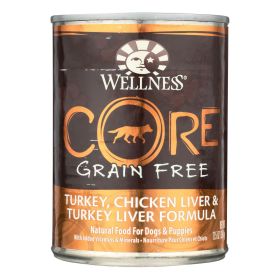 Wellness Pet Dog Food-Gain Free-Turkey & Chicken W/ Liver-Case