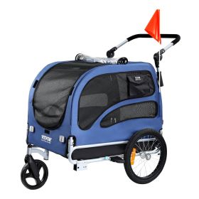 Bike Trailer, 2-in-1 Pet Stroller Cart Bicycle Carrier Supports up to 100 lbs,