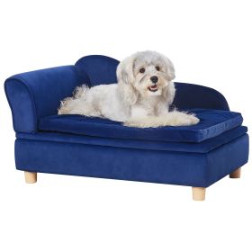 VEVOR Soft Velvety Dog Sofa Bed, 81 lbs Loading Blue