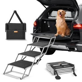 VEVOR Dog Stair for Cars 4-step Folding Aluminum Loads up to 250 lbs