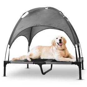 Outdoor Elevated Dog Bed Cooling Cot Canopy Shade