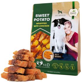 Sweet Potato Wrapped w/ Chicken Natural Chew Treats Grain Free Organic