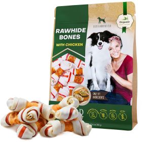 Rawhide Sticks Wrapped w/ Chicken & Natural Chew Treats in Bulk Bones