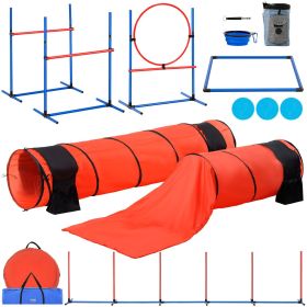 Agility Training Equipment 7 PCS Set Upgrade w/ Hurdles 2 Tunnels Ring