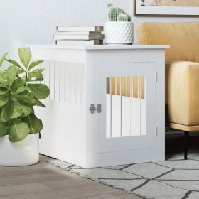 Dog Crate Furniture White 21.7"x29.5"x25.6"