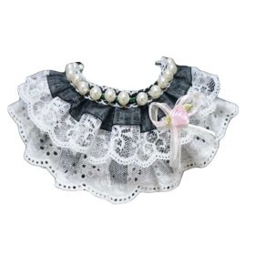 Black Retro Lace Collars Handmade Cat/Dog Necklace 8.2-11.2"