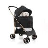 Dog Stroller Removable Seat Carrier Foldable 3-In-1