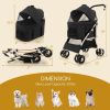 Dog Stroller Removable Seat Carrier Foldable 3-In-1