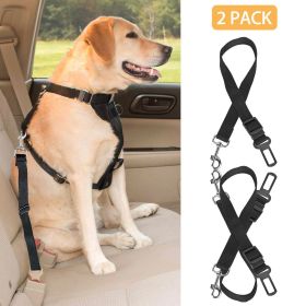 2Pcs Dog Seat Belt Leash Adjustable Safety Leads Harness