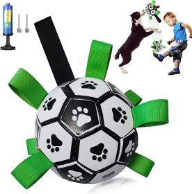 Interactive Dog Toy Football With Grab Ring, Tug Of War