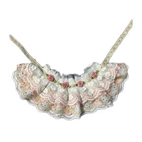 Dog Necklace/Neckerchief Lace Collars Pink Rose