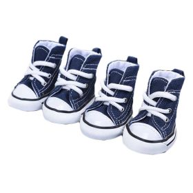 Dog Shoes Casual Canvas Boots,5# Blue