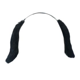 Black Lop Ear Rabbit Fluffy Headband for Dogs