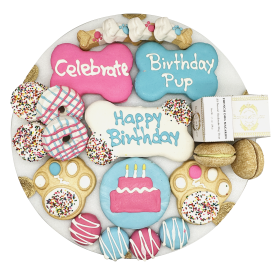 Dog Treats Gift Box Happy Birthday Theme