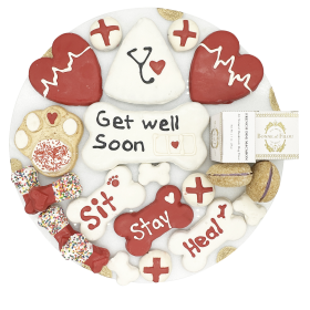 Dog Treats Gift Box Get Well Soon Theme