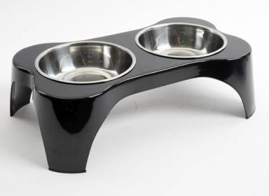 Elevated Dog Feeder-Chow Down-Black