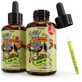 Dog Calming Support Hemp Oil for All Breeds & Ages 2 Pack