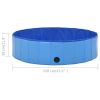 Dog Swimming Pool Blue 47.2"x11.8" PVC Foldable