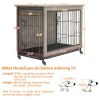 Dog Crate Furniture 38 Inch Heavy-Duty Gray