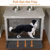 Dog Crate Furniture 38 Inch Heavy-Duty Gray