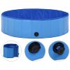 Dog Swimming Pool Blue 47.2"x11.8" PVC Foldable