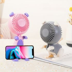 1pc Mini Dog Portable Handheld Battery Operated Fan Desk Fan; (style: Style D)