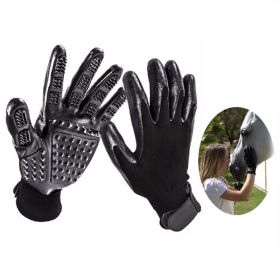 Bathing; Hair Remover Gloves; Gentle Brush for Dogs (Color: Black, Size: NO.10)