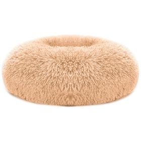 Soft Warm Fleece Puppy, Dog Cozy Nest Sofa Bed (Color: Brown, Size: M)