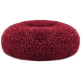 Soft Warm Fleece Puppy, Dog Cozy Nest Sofa Bed (Color: Red, Size: M)