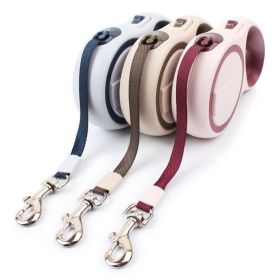 Retractable Dog Walking Leash for up to 110lbs; One Button Break (Specification (L * W): 5m, Colour: Coffee)