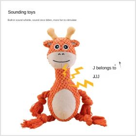 plush sound toys grinding teeth resistant to bite interactive dog toys (Colour: Deer human armour)