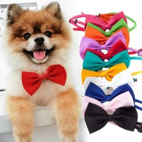 Kawaii Dog Necklace Adjustable Strap Dog Bow Tie (Color: Purple)