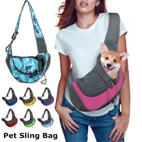 Dog Shoulder Comfort Sling Handbag Tote Pouch (Color: rose red, Size: S)