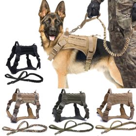 Training Vest Dog Harness & Leash Set Padded Quick Release (Color: CP Harness, Size: XL)