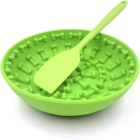 Silicone anti-choking Dog slow food bowl (select: BD055-green)