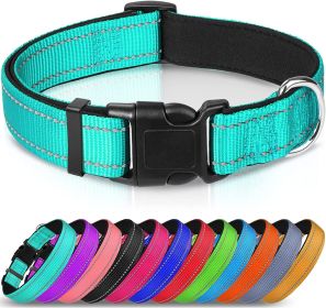 Reflective Dog Collar; Soft Neoprene Padded Breathable (Color: pink, Size: Medium (Pack of 1))