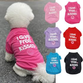 Dogs in Summer English Print Tank Top T-shirt (Color: pink, Size: XS)