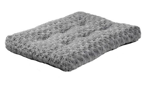 Plush Comfortable Crate Bed Washable Bed Kennel Pad (Color: gray, Size: L)