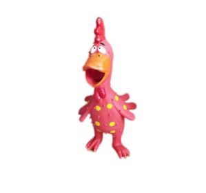 Screaming Chicken Squeeze-Bite Resistant Dog Chew Toy (Color: Red)