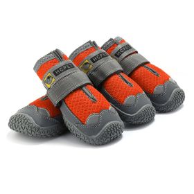 Waterproof Socks Non-Slip-3M Reflective Adjustable Strap (Color: Orange, Size: M)