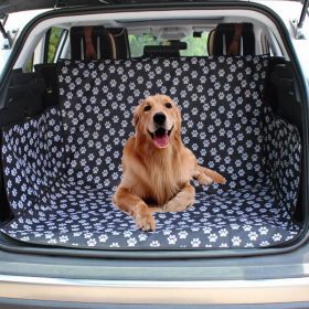 Dog Car Seat Cover Trunk Mat Cover Protector (Color: Black)