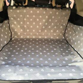 Dog Car Seat Cover Trunk Mat Cover Protector (Color: gray)