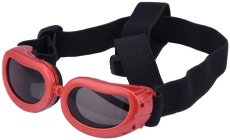 Goggles UV Protection Waterproof Windproof Anti-Fog Eye Glasses (Color: Red)