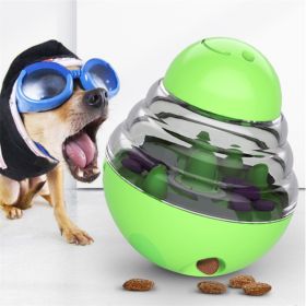 Ball Food Dispenser Training Interactive Slow Feed (Color: Green)