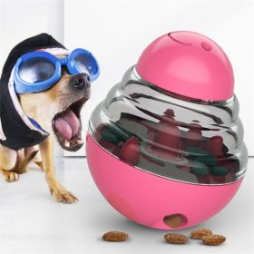 Ball Food Dispenser Training Interactive Slow Feed (Color: pink)