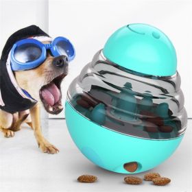 Ball Food Dispenser Training Interactive Slow Feed (Color: Blue)